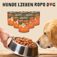 Hundefutter ROPODOG Nassfutter 6 x 800 g Dosen in Premium Qu