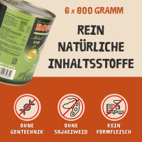 Hundefutter ROPODOG Nassfutter 6 x 800 g Dosen in Premium Qu