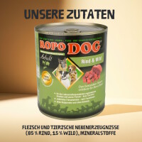 Hundefutter ROPODOG Nassfutter 6 x 800 g Dosen in Premium Qu