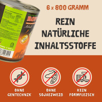 Hundefutter ROPODOG Nassfutter 6 x 800 g Dosen in Premium Qu