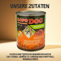 Hundefutter ROPODOG Nassfutter 6 x 800 g Dosen in Premium Qu