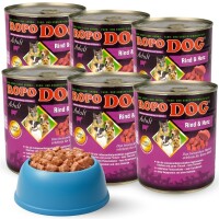 Hundefutter ROPODOG Nassfutter 6 x 800 g Dosen in Premium Qu