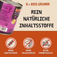 Hundefutter ROPODOG Nassfutter 6 x 800 g Dosen in Premium Qu