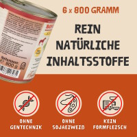 Hundefutter ROPODOG Nassfutter 6 x 800 g Dosen in Premium Qu
