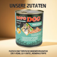 Hundefutter ROPODOG Nassfutter 6 x 800 g Dosen in Premium Qu