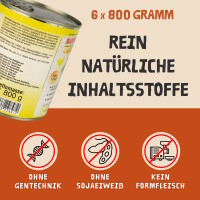 Hundefutter ROPODOG Nassfutter 6 x 800 g Dosen in Premium Qu