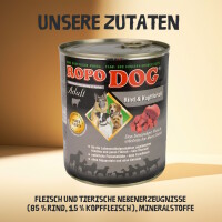 Hundefutter ROPODOG Nassfutter 6 x 800 g Dosen in Premium Qu