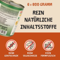 Hundefutter ROPODOG Nassfutter 6 x 800 g Dosen in Premium Qu