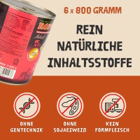 Hundefutter ROPODOG Nassfutter 6 x 800 g Dosen in Premium Qu