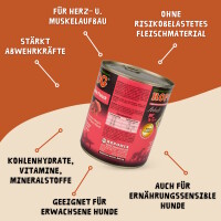 Hundefutter ROPODOG Nassfutter 6 x 800 g Dosen in Premium Qu