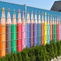 Blickdichter Motivsichtschutz Buntstiftr gallery
