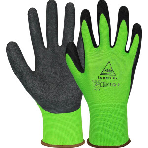 Handschuhe SEBO TECH SuperFlex GREEN Polyester Latex