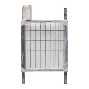 Drehflügeltor Vario Uno 1 flügelig Pfosten 60 x 60 mm Füllung 6-5-6 mm inkl. Zaunanschlusswinkel & Profilzylinder  (B. x H.)  1000 mm x 1830 mm anthrazit RAL7016
