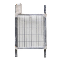 Drehflügeltor Vario Uno 1 flügelig Pfosten 60 x 60 mm Füllung 6-5-6 mm inkl. Zaunanschlusswinkel & Profilzylinder  (B. x H.)  1000 mm x 1830 mm anthrazit RAL7016