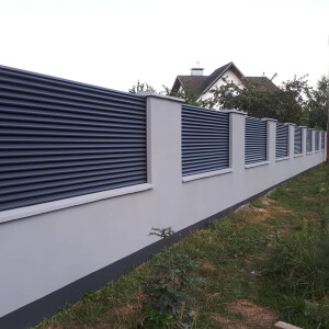 Lamellenzaun Alu  Matze Duo Zaunfeld