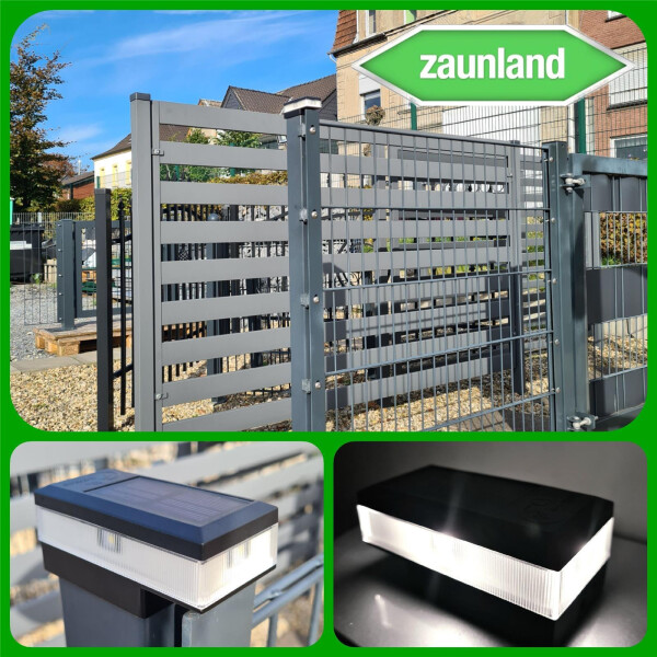 Solar Kappe LED Zaunpfostenleuchte "ULI" für 60 x 40 mm Pfosten 1 Stück