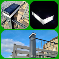 Solar Kappe LED Zaunpfostenleuchte "ULI" für 60 x 40 mm Pfosten 1 Stück