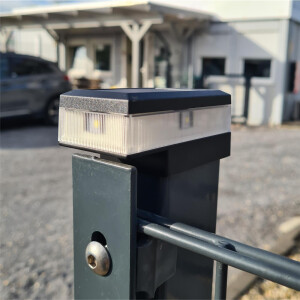 Solar Kappe LED Zaunpfostenleuchte "ULI" für 60 x 40 mm Pfosten 8 Stück