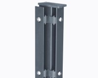 Zaun Eckpfosten 60 x 60 x 2 mm Typ AE mit Flacheisen Abdeckl