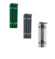 Zaun Eckpfosten 60 x 60 x 2 mm Typ AE mit Flacheisen Abdeckl