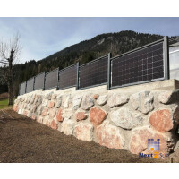 Solarzaun zum Aufdübeln (L x H) 12,76 m x 1,15 m in Anthrazit RAL 7016