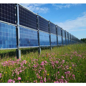 Solarzaun zum Einbetonieren (L x H) 12,76 m x 1,50 m in Anthrazit RAL 7016