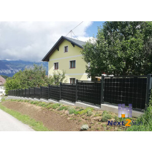 Solarzaun zum Einbetonieren (L x H) 12,76 m x 1,50 m in Anthrazit RAL 7016
