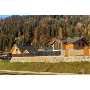 Solarzaun zum Einbetonieren (L x H) 12,76 m x 1,50 m in Anthrazit RAL 7016