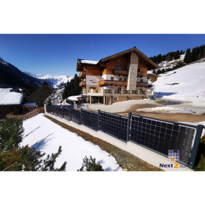 Solarzaun zum Einbetonieren (L x H) 12,76 m x 1,50 m in Anthrazit RAL 7016