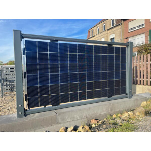 Solarzaun zum Einbetonieren (L x H) 12,76 m x 1,50 m in Anthrazit RAL 7016