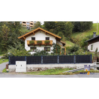 Solarzaun zum Einbetonieren (L x H) 12,76 m x 1,50 m in Anthrazit RAL 7016