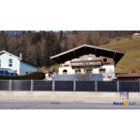 Solarzaun zum Einbetonieren (L x H) 12,76 m x 1,50 m in Anthrazit RAL 7016