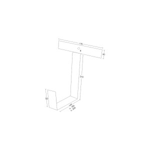 Eindrehhalterung für Blumenkästen Standard 14 cm RAL 7016 anthrazit