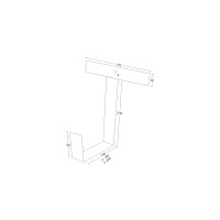 Eindrehhalterung für Blumenkästen Standard 14 cm RAL 7016 anthrazit