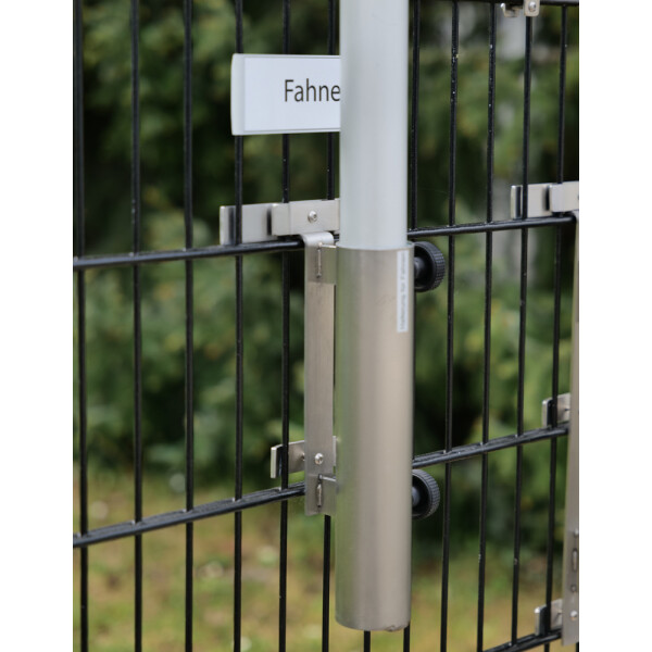 Fahnen und Flaggenhalter Schmal RAL 9006 verzinkt
