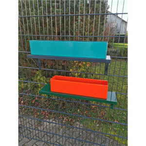 Zaunregal zum Einhängen (L x T)  63 cm x 30 cm Moosgrün RAL 6005
