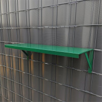 Zaunregal zum Einhängen (L x T)  63 cm x 30 cm Moosgrün RAL 6005