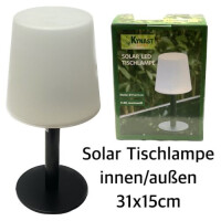 Solar LED Tischlampe warmweiß - 15 x 31 cm