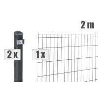 Stabgitterzaun Design MICHL (H x L) 0800 mm x 2 m in Anthrazit