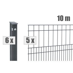 Doppelstabzaun Design MILO ( H x L ) 1000 mm x 20 m in Anthrazit