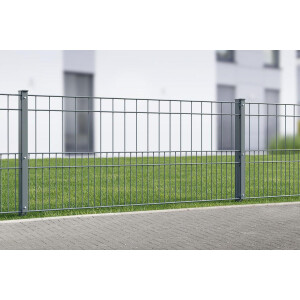 Doppelstabzaun Design MILO ( H x L ) 1000 mm x 20 m in Anthrazit