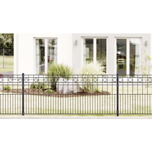 Schmuckzaun Design TURIN (H x L) 0800 mm x 2 m in Anthrazit