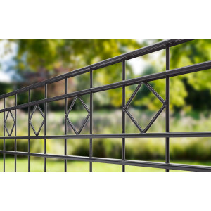 Schmuckzaun Design TURIN (H x L) 0800 mm x 2 m in Anthrazit