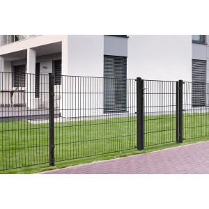 Stabgitterzaun Design BLACKY (H x L) 1000 mm x 10 m in Tiefschwarz