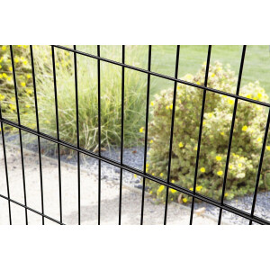 Stabgitterzaun Design BLACKY (H x L) 1000 mm x 10 m in Tiefschwarz