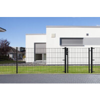 Stabgitterzaun Design BLACKY (H x L) 1000 mm x 10 m in Tiefschwarz