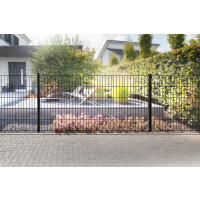 Stabgitterzaun Design BLACKY (H x L) 1000 mm x 10 m in Tiefschwarz