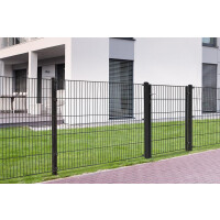 Stabgitterzaun Design BLACKY (H x L) 1000 mm x 10 m in Tiefschwarz