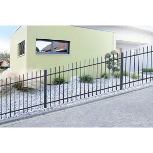 Steigungszaun Design BASEL (H x L) 1500 mm x 4 m in Metall-feinstruktur