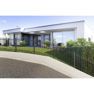 Steigungszaun Design BASEL (H x L) 1500 mm x 4 m in Metall-feinstruktur